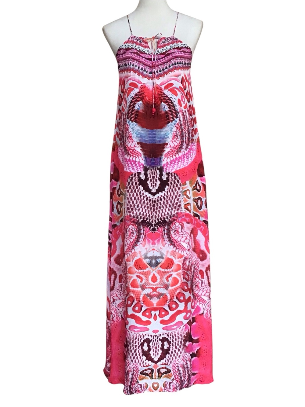 Shahida Parides Silk Python Maxi Dress NWT